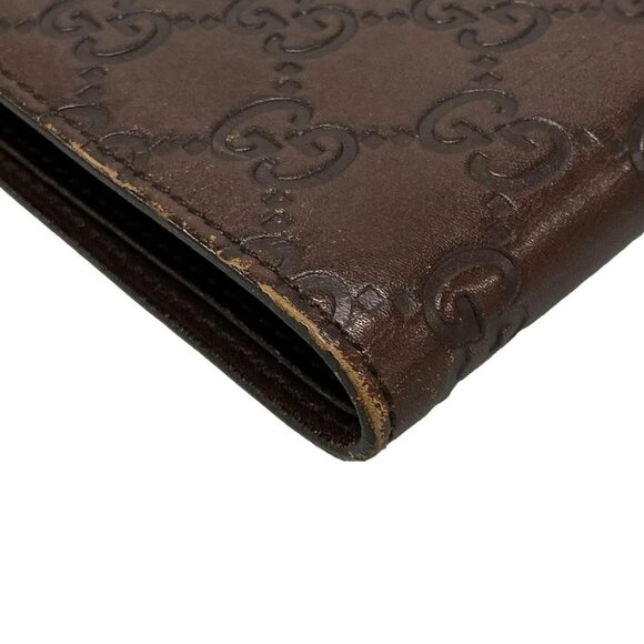 GUCCI Guccissima Brown Leather - Bifold Wallet - Picture 10 of 11